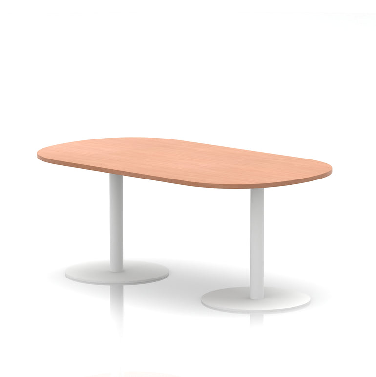 Italia Boardroom Table with White Legs, 1800–2400mm Width, Multiple Colours, Durable MFC, 10 Year Warranty, Self-Assembly – Modern Office Conference Meeting Table