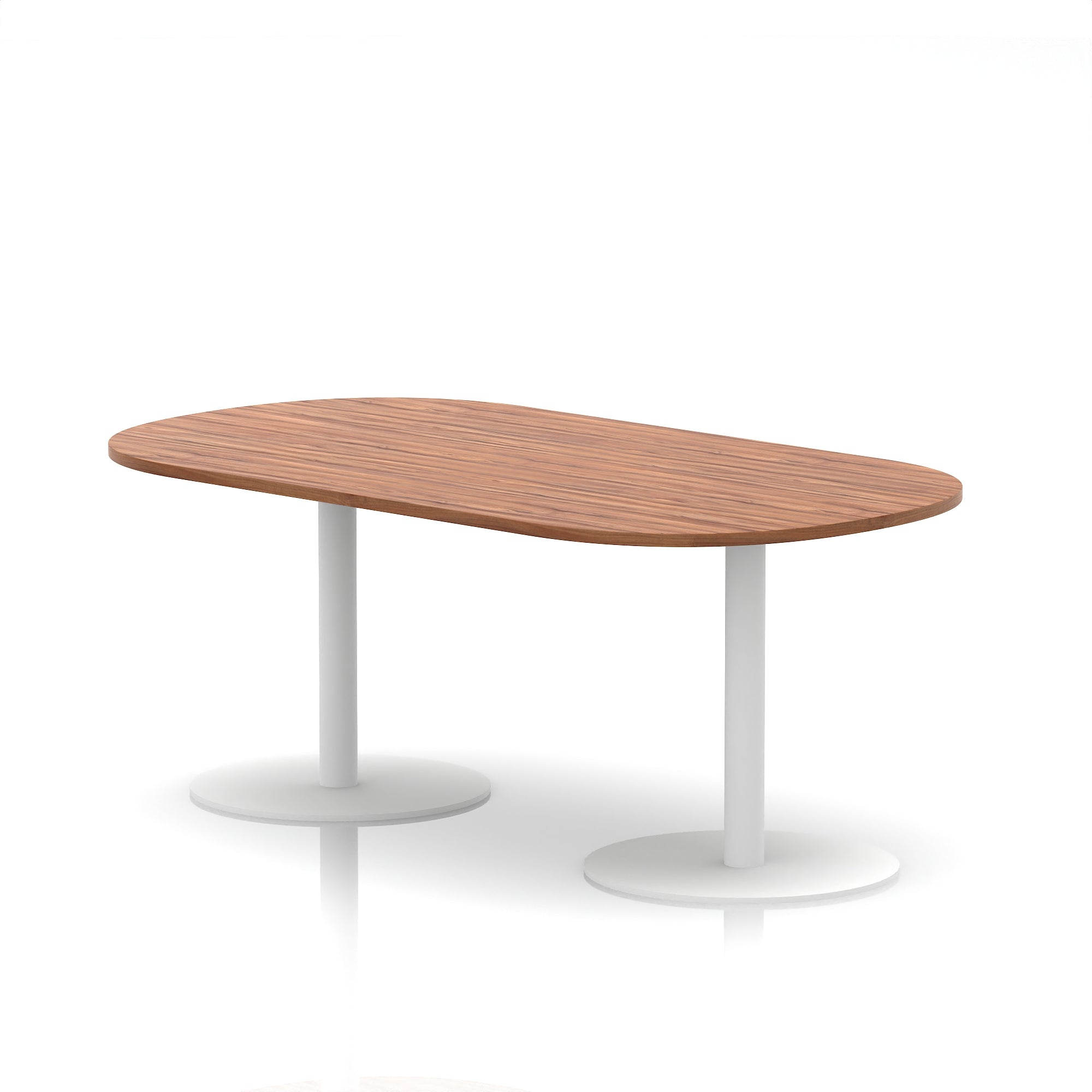 Italia Boardroom Table with White Legs, 1800–2400mm Width, Multiple Colours, Durable MFC, 10 Year Warranty, Self-Assembly – Modern Office Conference Meeting Table