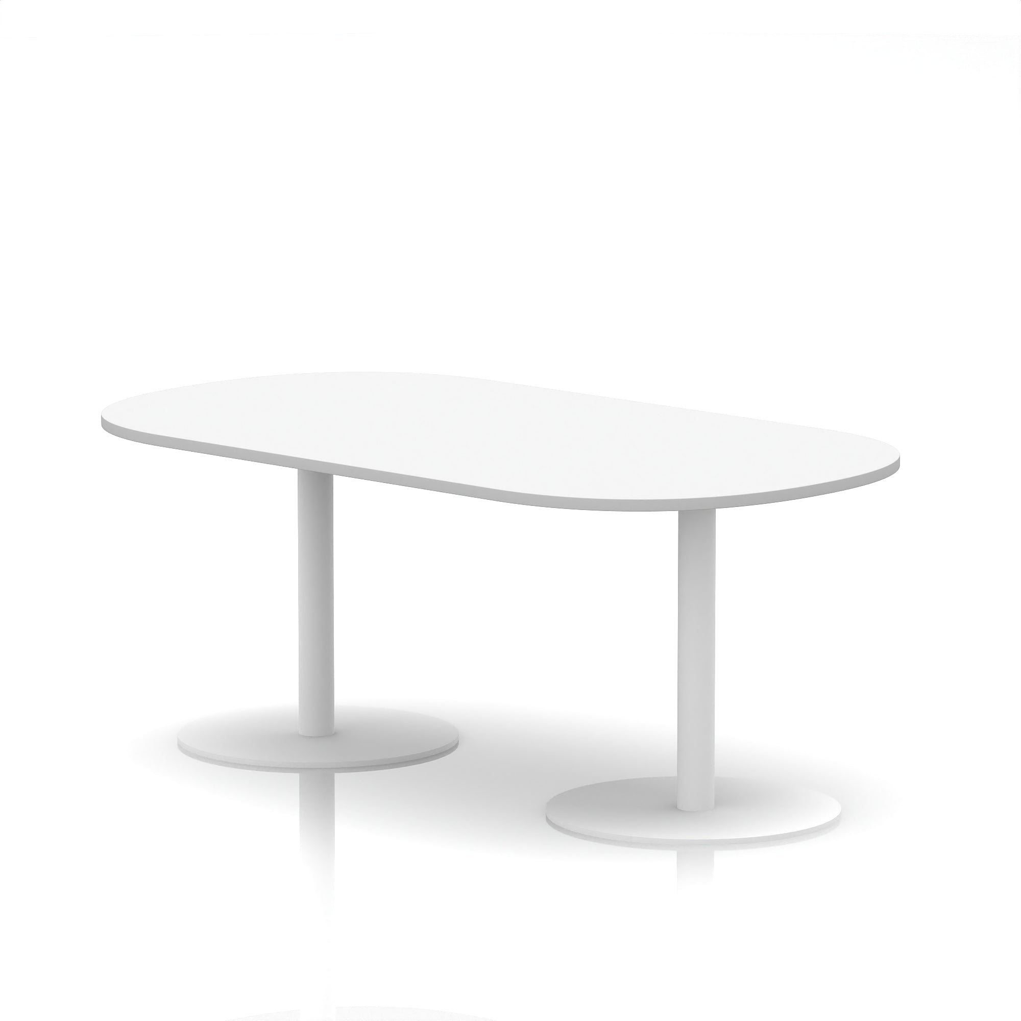 Italia Boardroom Table with White Legs, 1800–2400mm Width, Multiple Colours, Durable MFC, 10 Year Warranty, Self-Assembly – Modern Office Conference Meeting Table