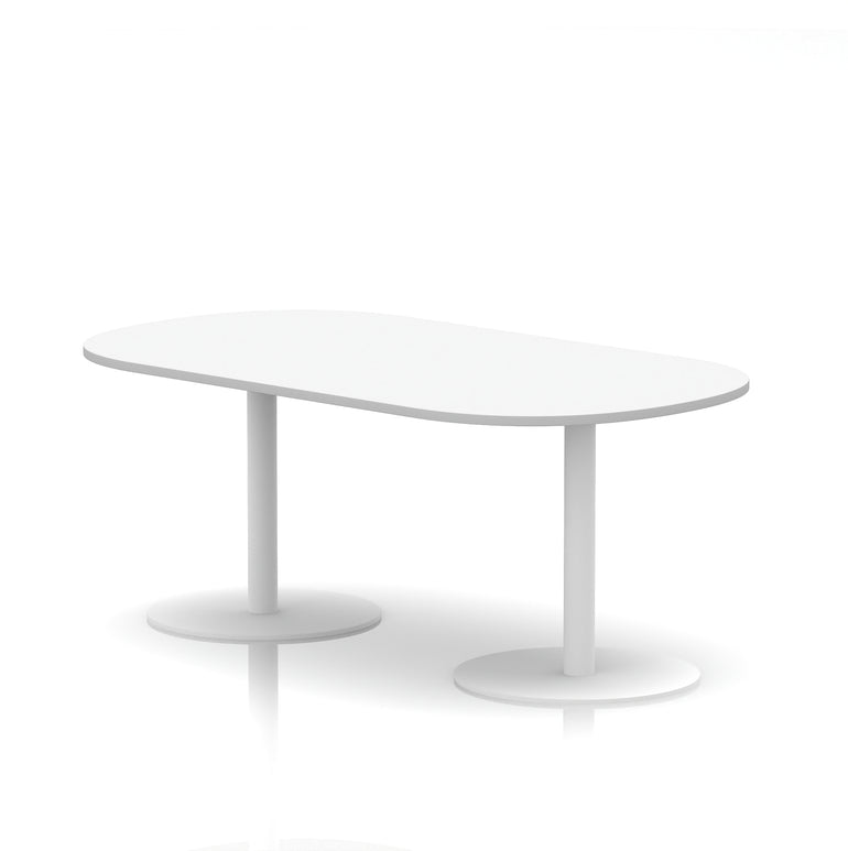Italia Boardroom Table with White Legs, 1800–2400mm Width, Multiple Colours, Durable MFC, 10 Year Warranty, Self-Assembly – Modern Office Conference Meeting Table