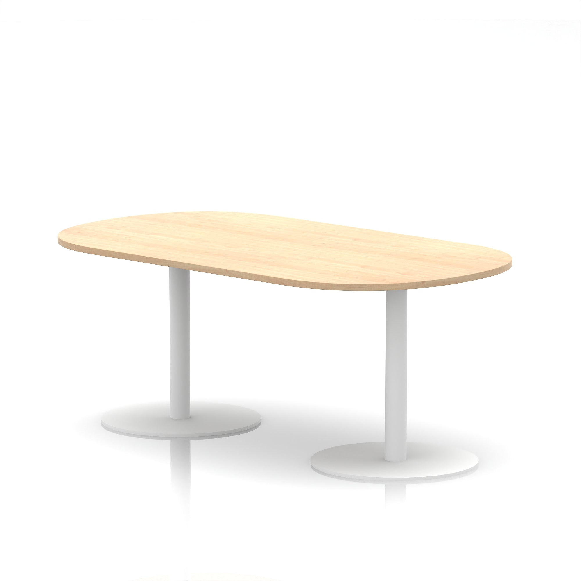 Italia Boardroom Table with White Legs, 1800–2400mm Width, Multiple Colours, Durable MFC, 10 Year Warranty, Self-Assembly – Modern Office Conference Meeting Table