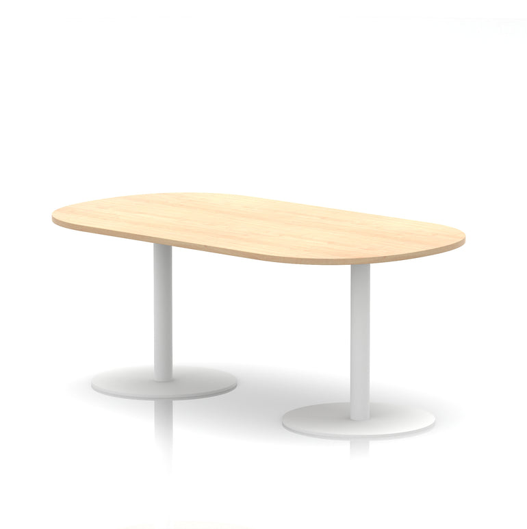 Italia Boardroom Table with White Legs, 1800–2400mm Width, Multiple Colours, Durable MFC, 10 Year Warranty, Self-Assembly – Modern Office Conference Meeting Table