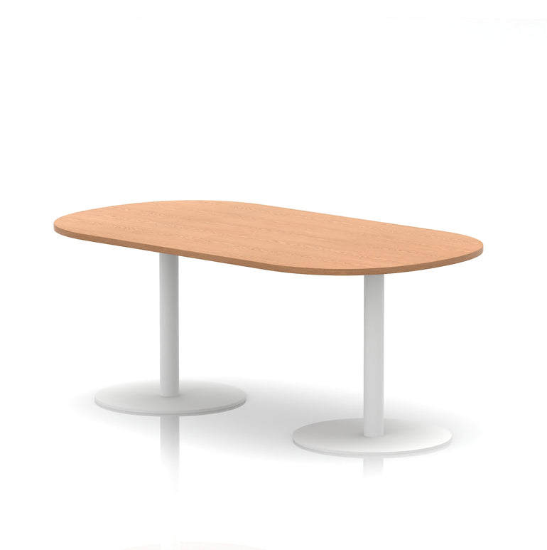 Italia Boardroom Table with White Legs, 1800–2400mm Width, Multiple Colours, Durable MFC, 10 Year Warranty, Self-Assembly – Modern Office Conference Meeting Table