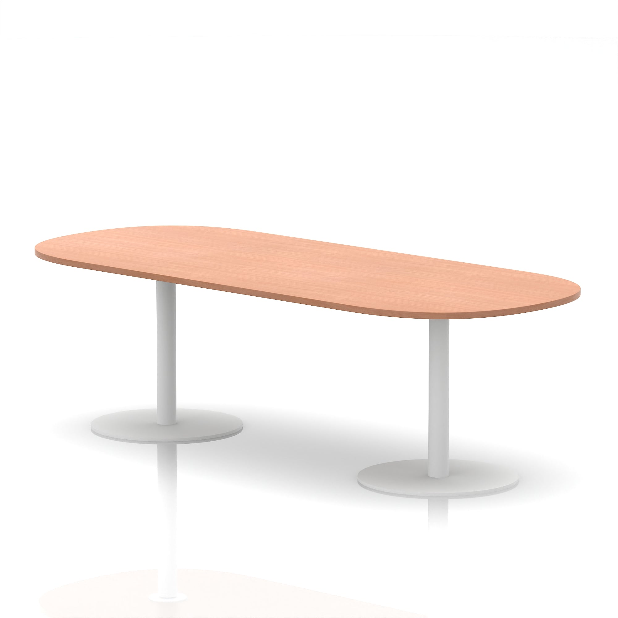 Italia Boardroom Table with White Legs, 1800–2400mm Width, Multiple Colours, Durable MFC, 10 Year Warranty, Self-Assembly – Modern Office Conference Meeting Table