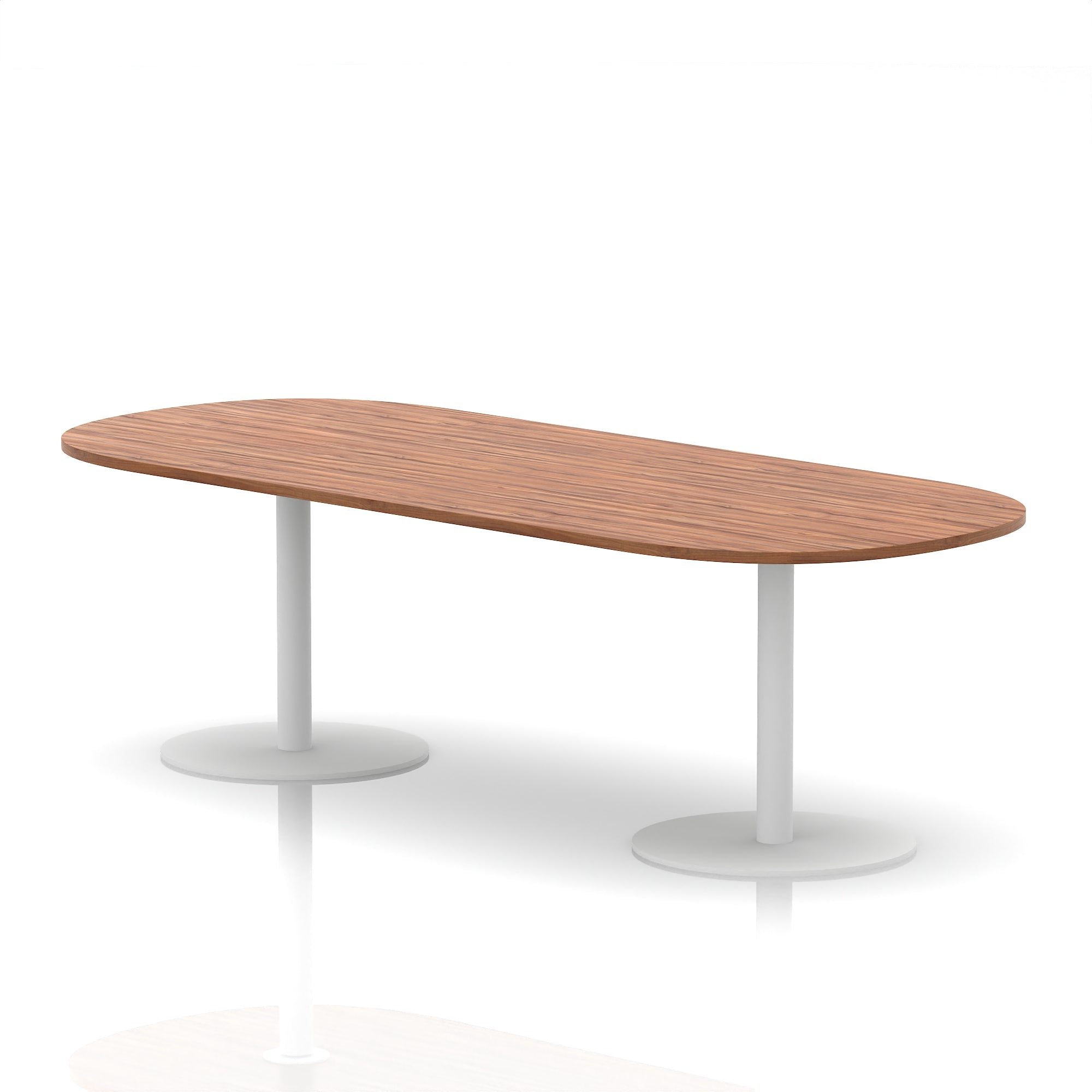 Italia Boardroom Table with White Legs, 1800–2400mm Width, Multiple Colours, Durable MFC, 10 Year Warranty, Self-Assembly – Modern Office Conference Meeting Table