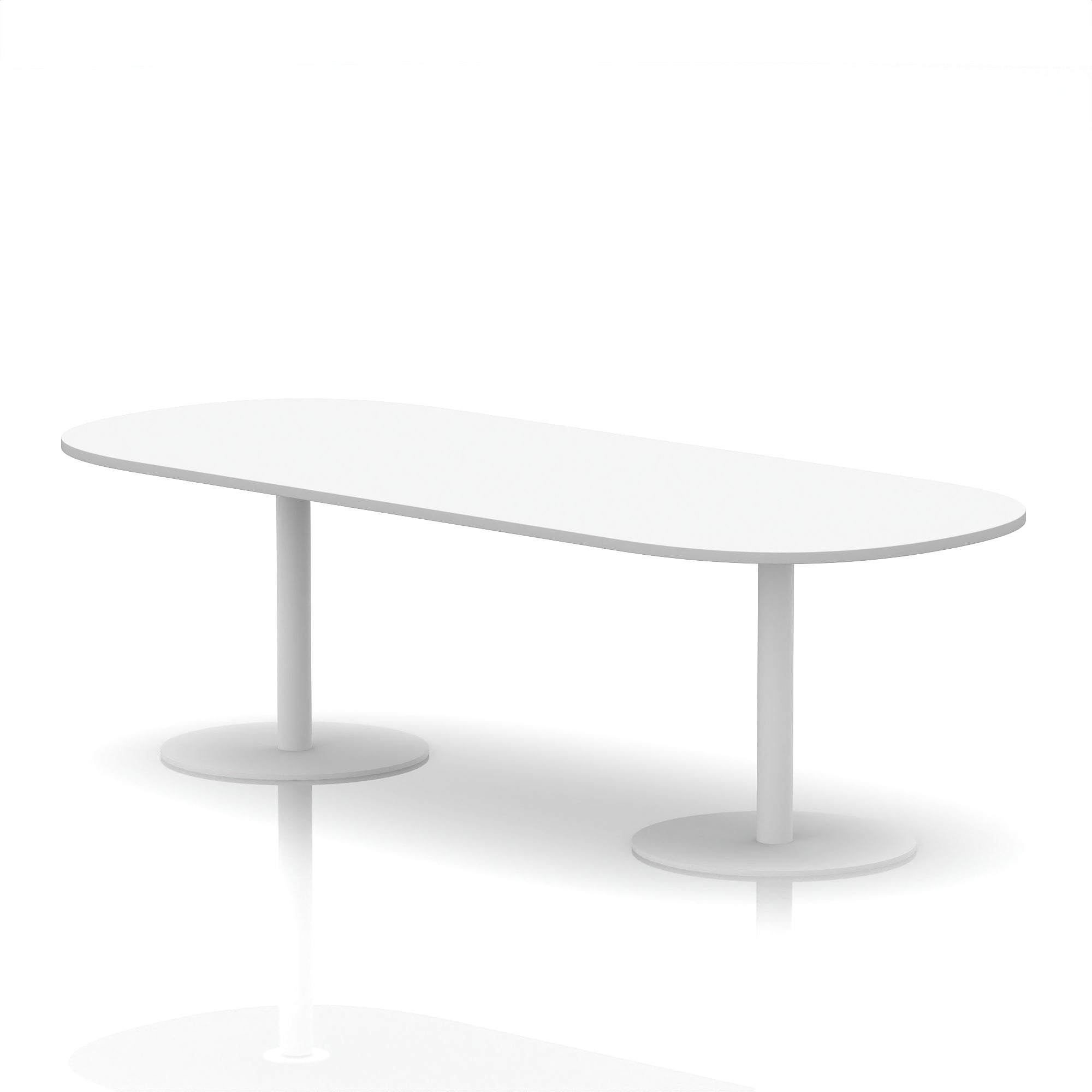 Italia Boardroom Table with White Legs, 1800–2400mm Width, Multiple Colours, Durable MFC, 10 Year Warranty, Self-Assembly – Modern Office Conference Meeting Table