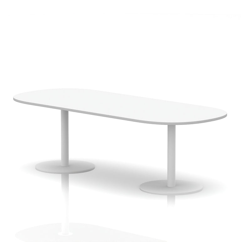 Italia Boardroom Table with White Legs, 1800–2400mm Width, Multiple Colours, Durable MFC, 10 Year Warranty, Self-Assembly – Modern Office Conference Meeting Table
