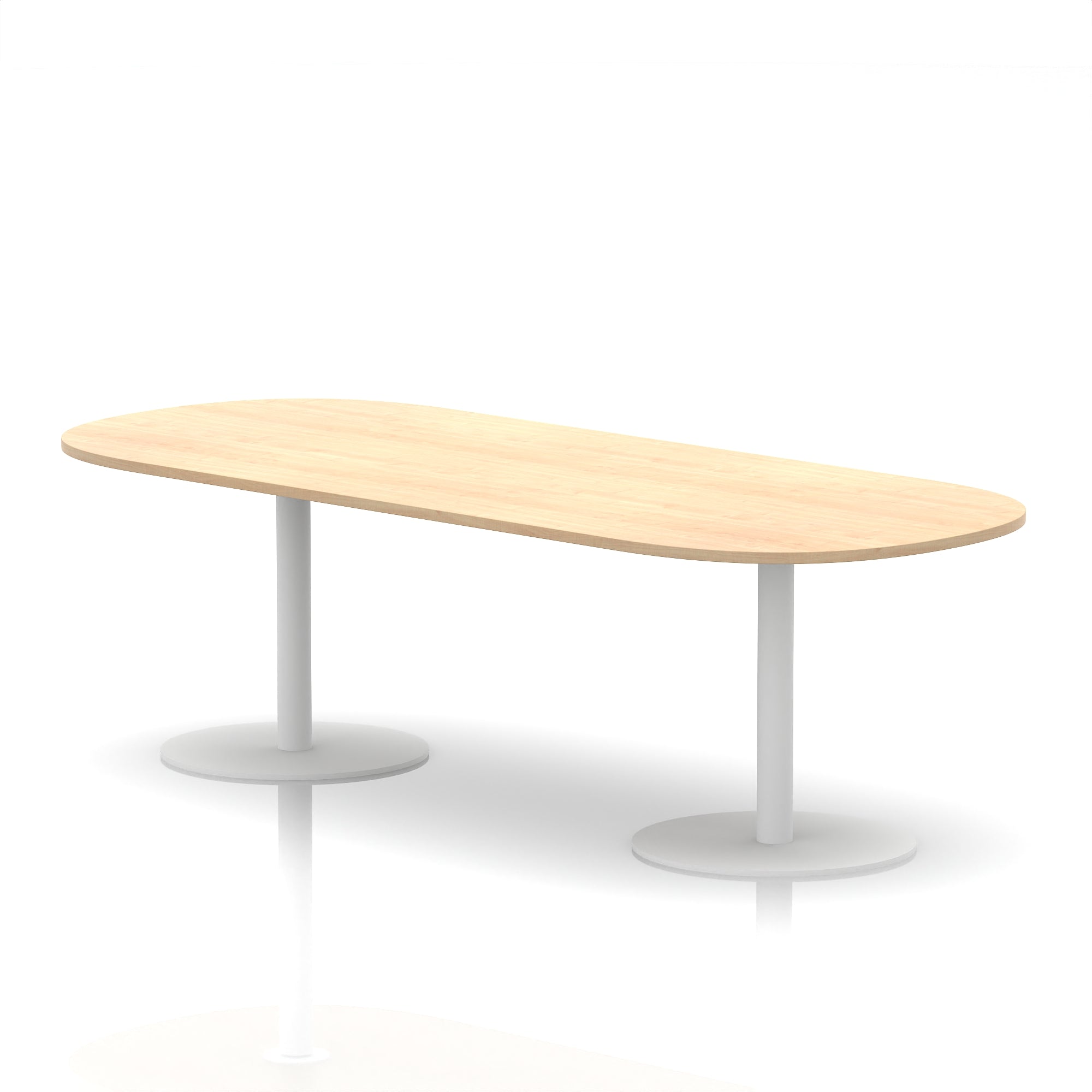 Italia Boardroom Table with White Legs, 1800–2400mm Width, Multiple Colours, Durable MFC, 10 Year Warranty, Self-Assembly – Modern Office Conference Meeting Table