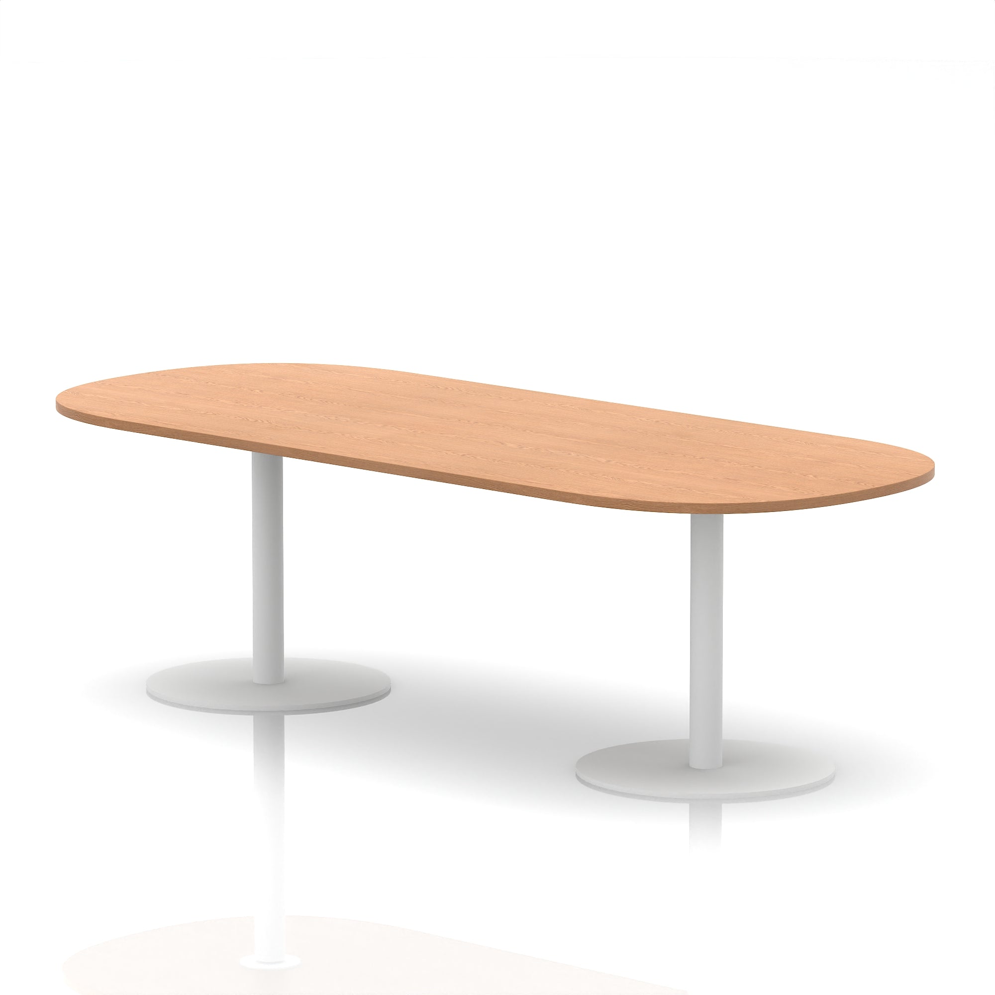 Italia Boardroom Table with White Legs, 1800–2400mm Width, Multiple Colours, Durable MFC, 10 Year Warranty, Self-Assembly – Modern Office Conference Meeting Table