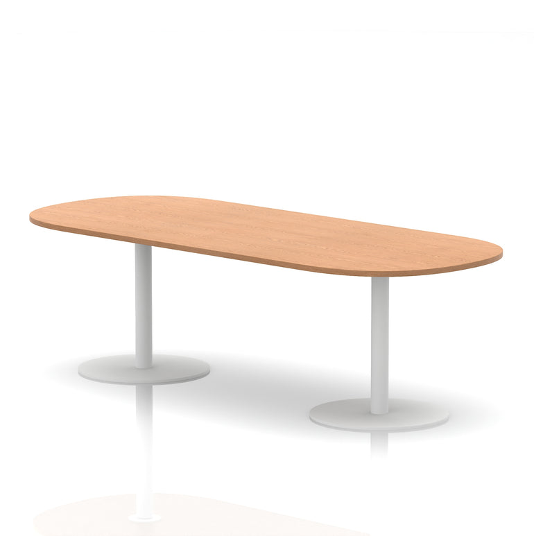 Italia Boardroom Table with White Legs, 1800–2400mm Width, Multiple Colours, Durable MFC, 10 Year Warranty, Self-Assembly – Modern Office Conference Meeting Table