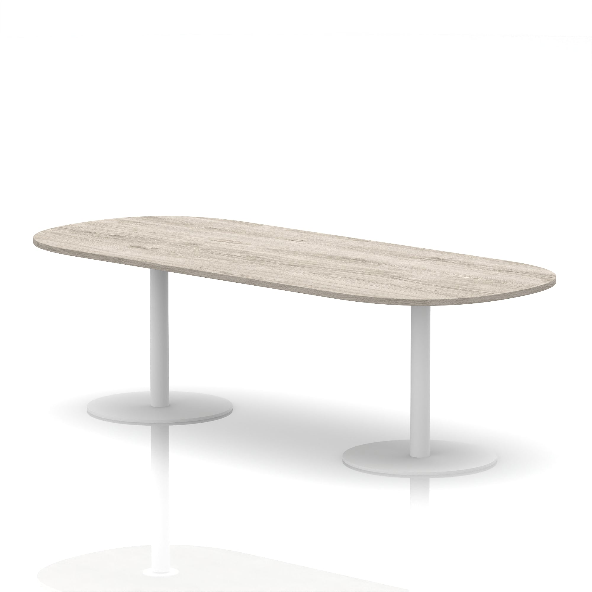 Italia Boardroom Table with White Legs, 1800–2400mm Width, Multiple Colours, Durable MFC, 10 Year Warranty, Self-Assembly – Modern Office Conference Meeting Table
