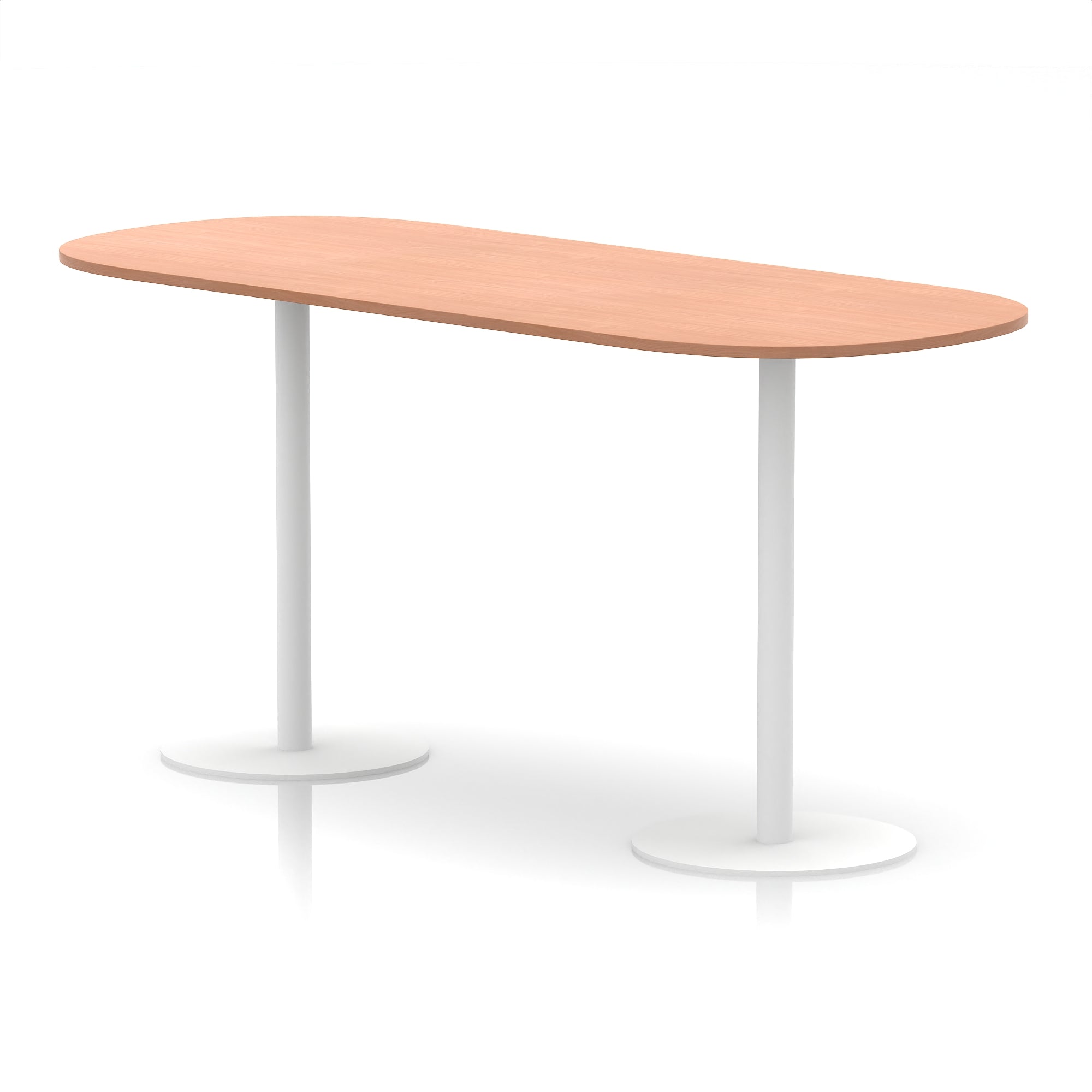 Italia Boardroom Table with White Legs, 1800–2400mm Width, Multiple Colours, Durable MFC, 10 Year Warranty, Self-Assembly – Modern Office Conference Meeting Table