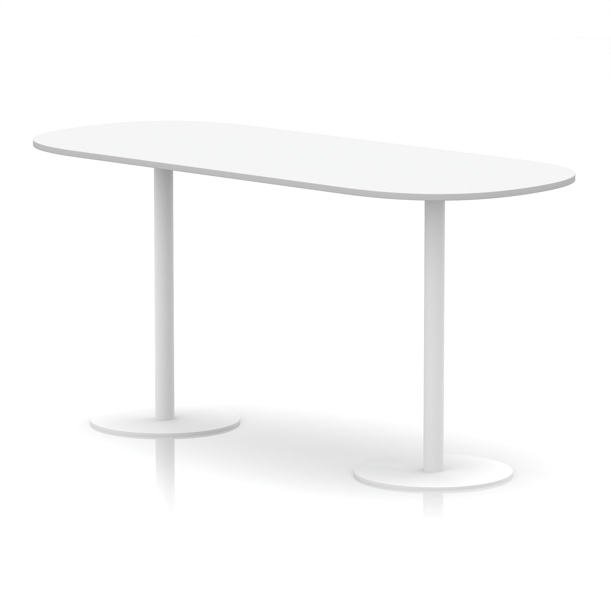 Italia Boardroom Table with White Legs, 1800–2400mm Width, Multiple Colours, Durable MFC, 10 Year Warranty, Self-Assembly – Modern Office Conference Meeting Table