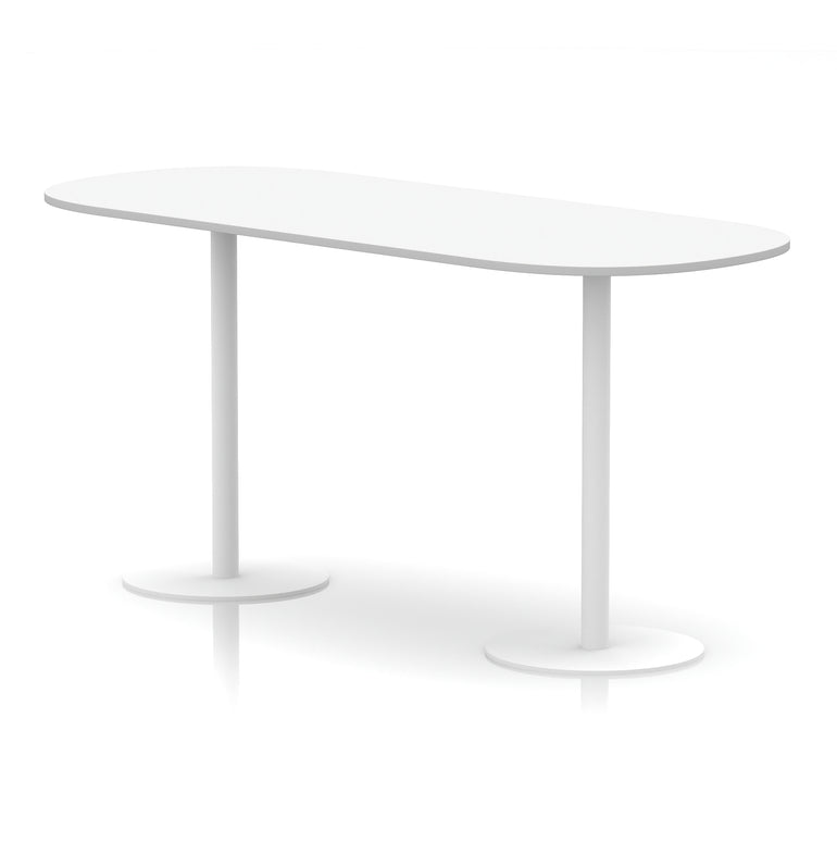 Italia Boardroom Table with White Legs, 1800–2400mm Width, Multiple Colours, Durable MFC, 10 Year Warranty, Self-Assembly – Modern Office Conference Meeting Table