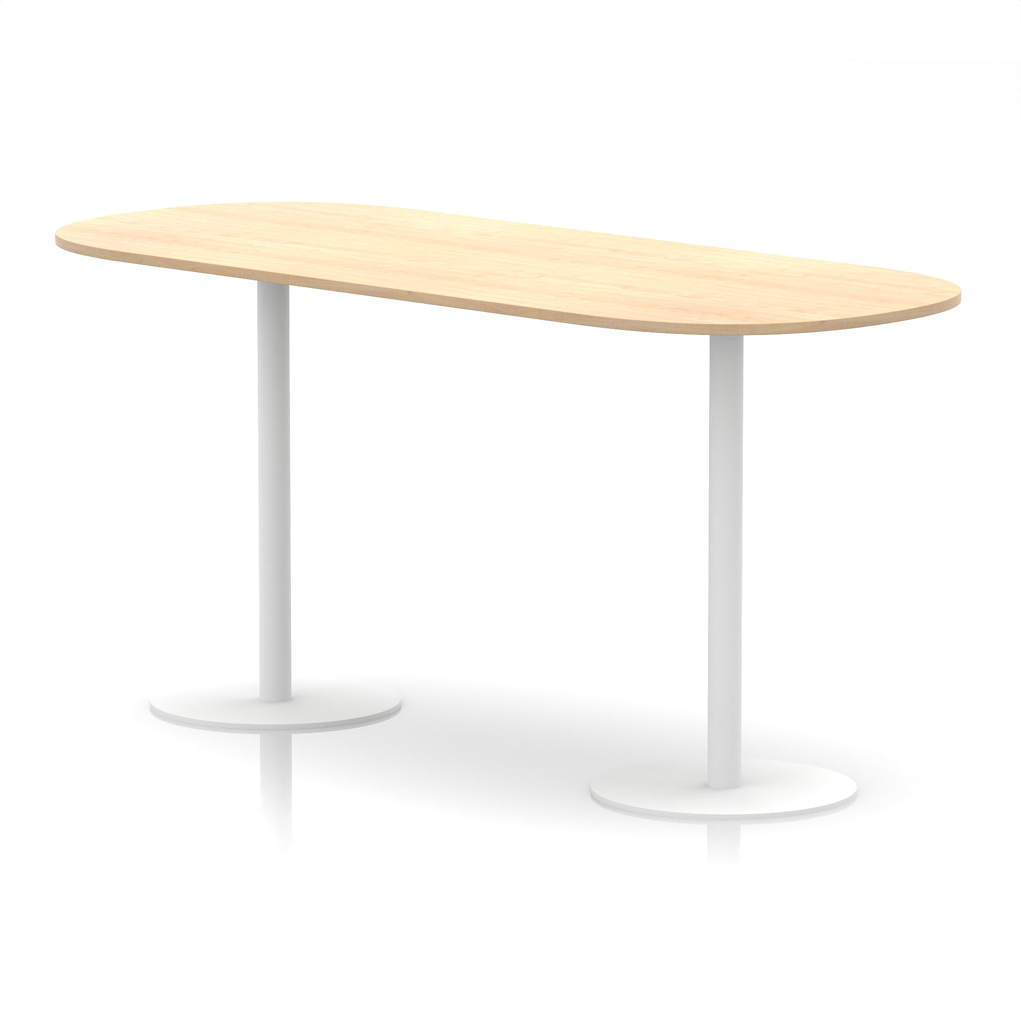 Italia Boardroom Table with White Legs, 1800–2400mm Width, Multiple Colours, Durable MFC, 10 Year Warranty, Self-Assembly – Modern Office Conference Meeting Table