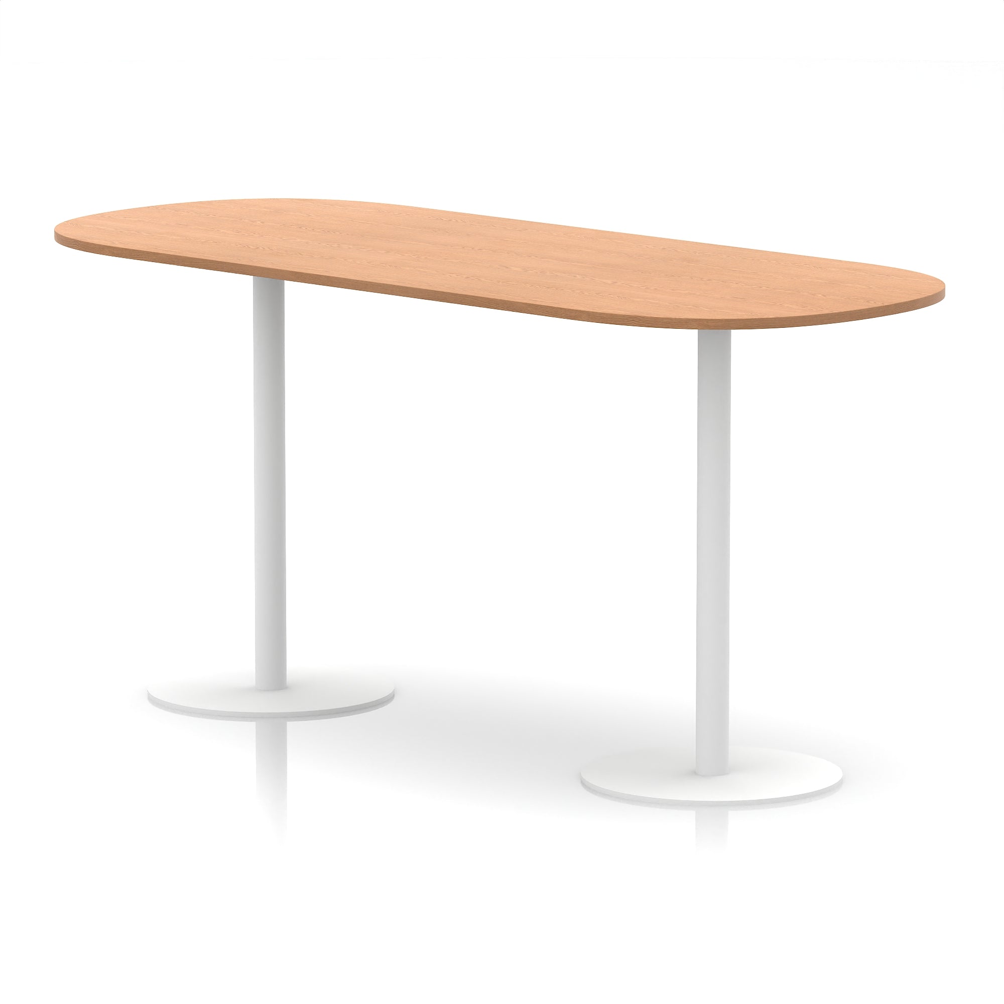 Italia Boardroom Table with White Legs, 1800–2400mm Width, Multiple Colours, Durable MFC, 10 Year Warranty, Self-Assembly – Modern Office Conference Meeting Table