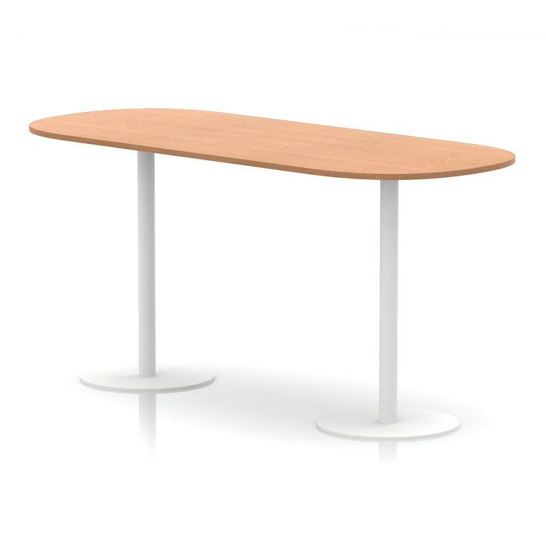 Italia Boardroom Table with White Legs, 1800–2400mm Width, Multiple Colours, Durable MFC, 10 Year Warranty, Self-Assembly – Modern Office Conference Meeting Table