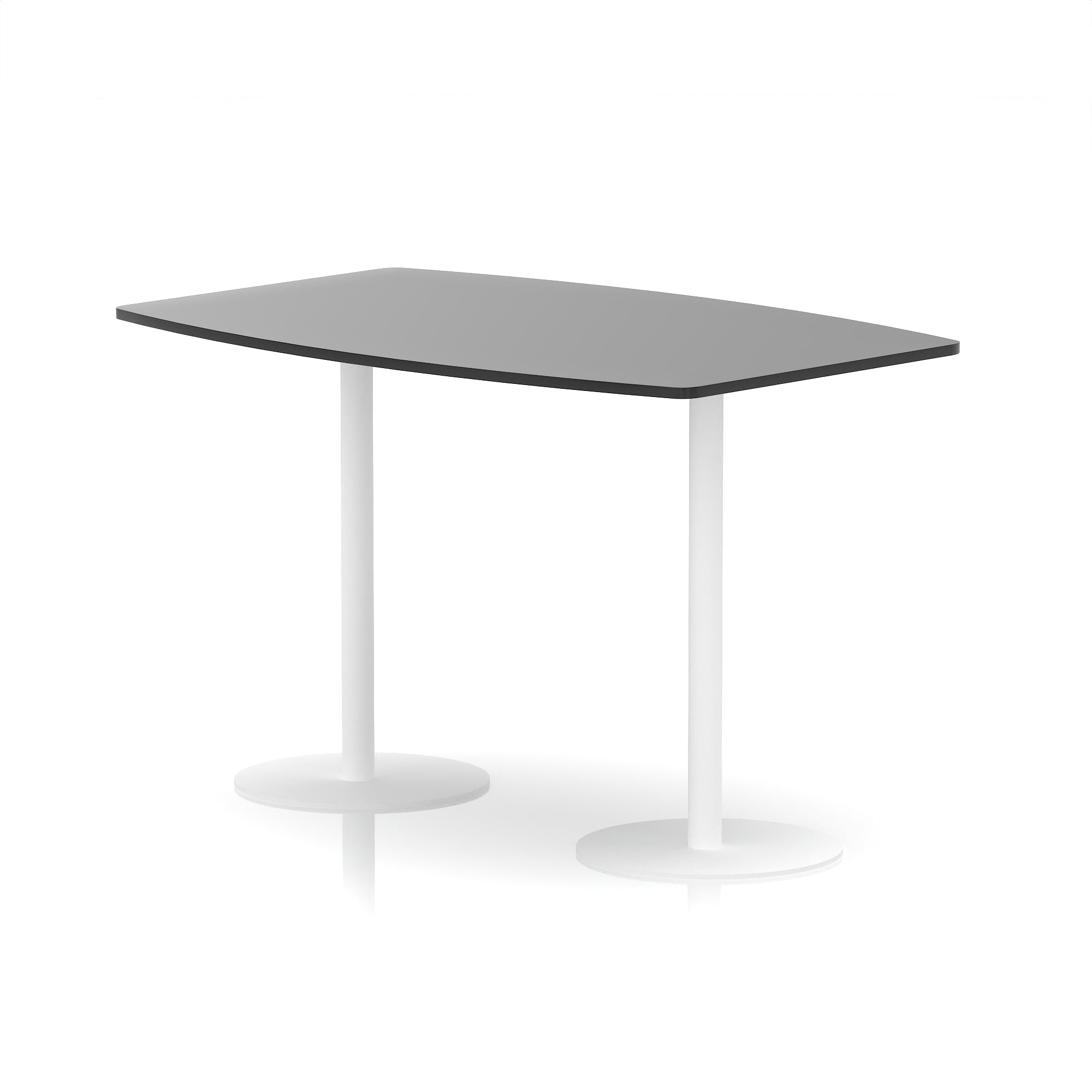 Italia High Gloss Boardroom Table – Black or White Top with White Legs, 1800–2400mm, 725/1145mm Height, MFC, Self Assembly, 5 Year Warranty
