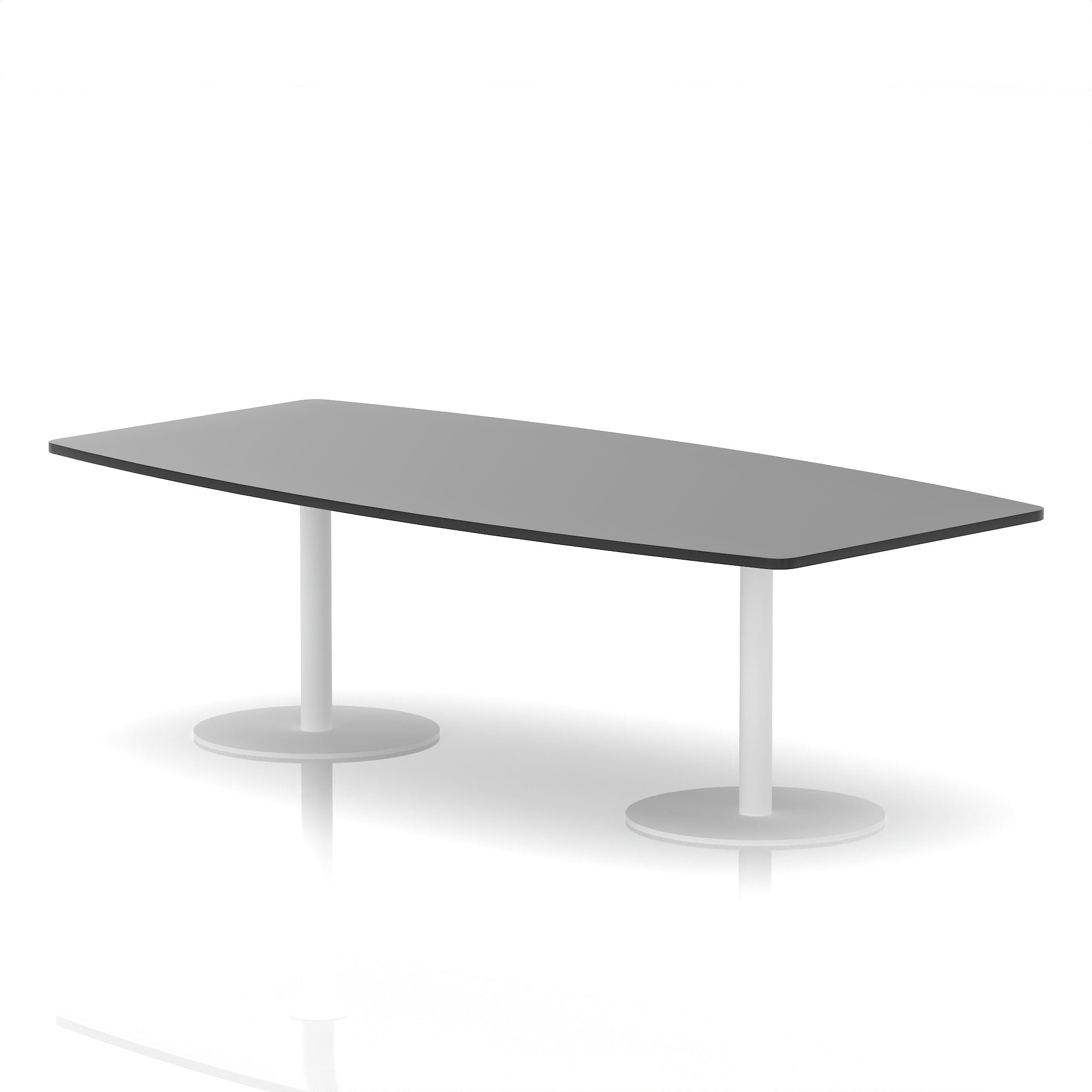 Italia High Gloss Boardroom Table – Black or White Top with White Legs, 1800–2400mm, 725/1145mm Height, MFC, Self Assembly, 5 Year Warranty