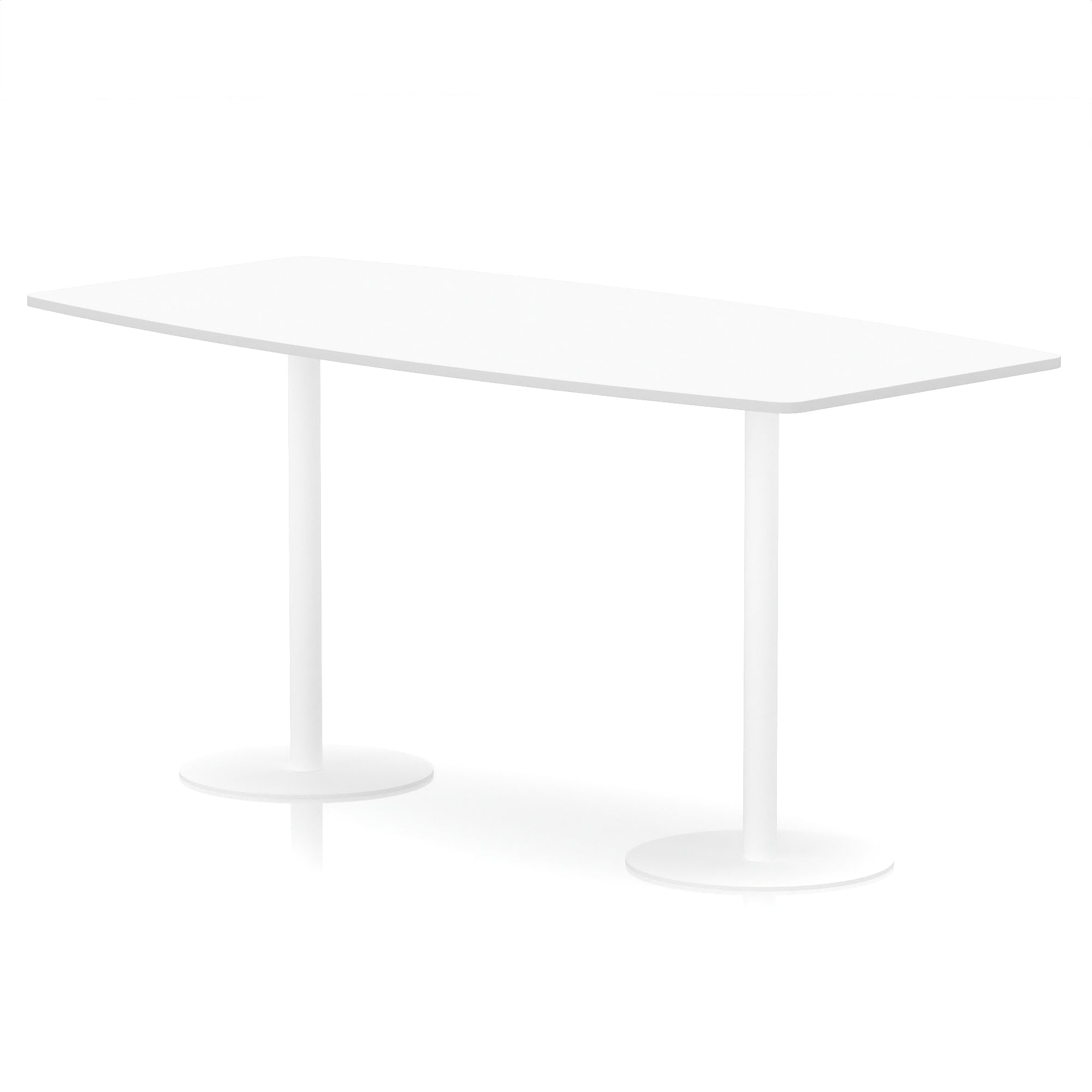 Italia High Gloss Boardroom Table – Black or White Top with White Legs, 1800–2400mm, 725/1145mm Height, MFC, Self Assembly, 5 Year Warranty