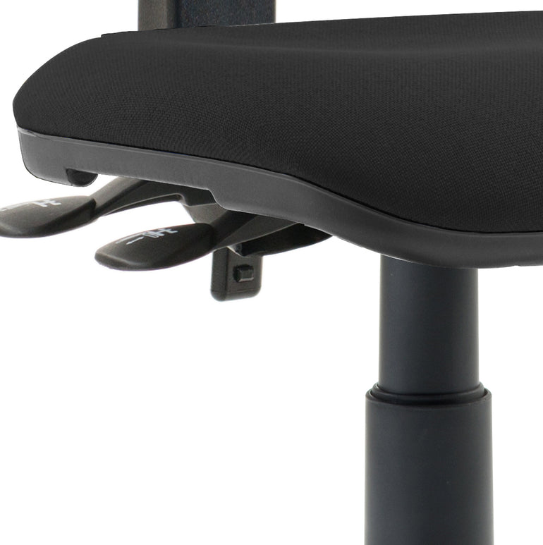 Luna II Ergonomic Task Operator Chair – Multiple Fabric Colours & Arm Options – Fabric & Nylon – Self-Assembly – 3 Year Mechanical Warranty