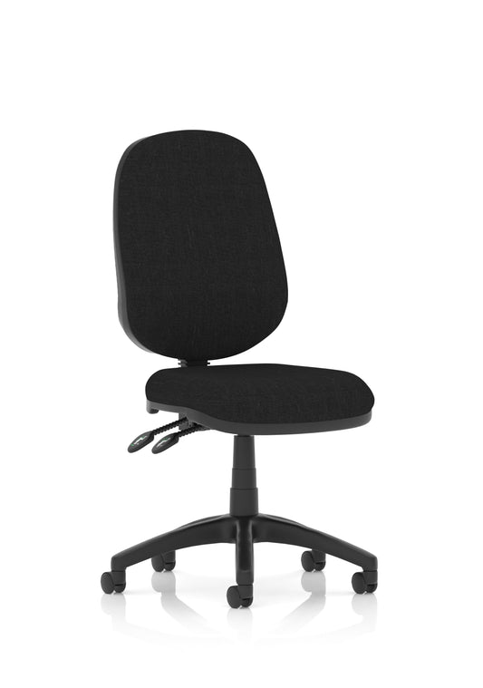 Luna II Ergonomic Task Operator Chair – Multiple Fabric Colours & Arm Options – Fabric & Nylon – Self-Assembly – 3 Year Mechanical Warranty