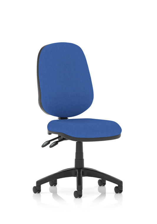 Luna II Ergonomic Task Operator Chair – Multiple Fabric Colours & Arm Options – Fabric & Nylon – Self-Assembly – 3 Year Mechanical Warranty