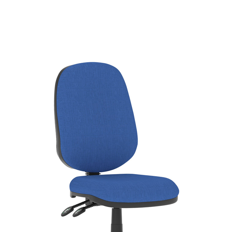 Luna II Ergonomic Task Operator Chair – Multiple Fabric Colours & Arm Options – Fabric & Nylon – Self-Assembly – 3 Year Mechanical Warranty