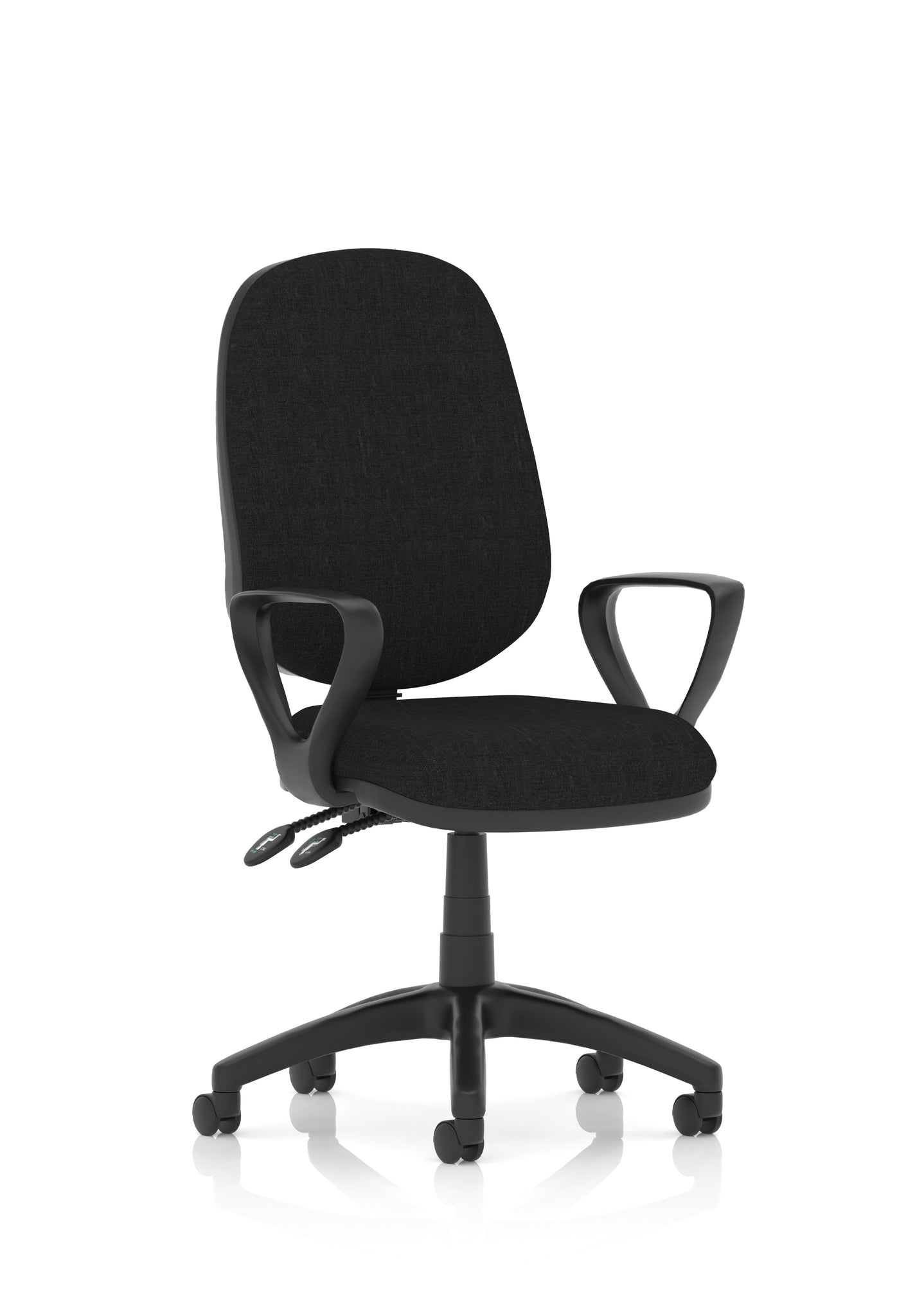Luna II Ergonomic Task Operator Chair – Multiple Fabric Colours & Arm Options – Fabric & Nylon – Self-Assembly – 3 Year Mechanical Warranty