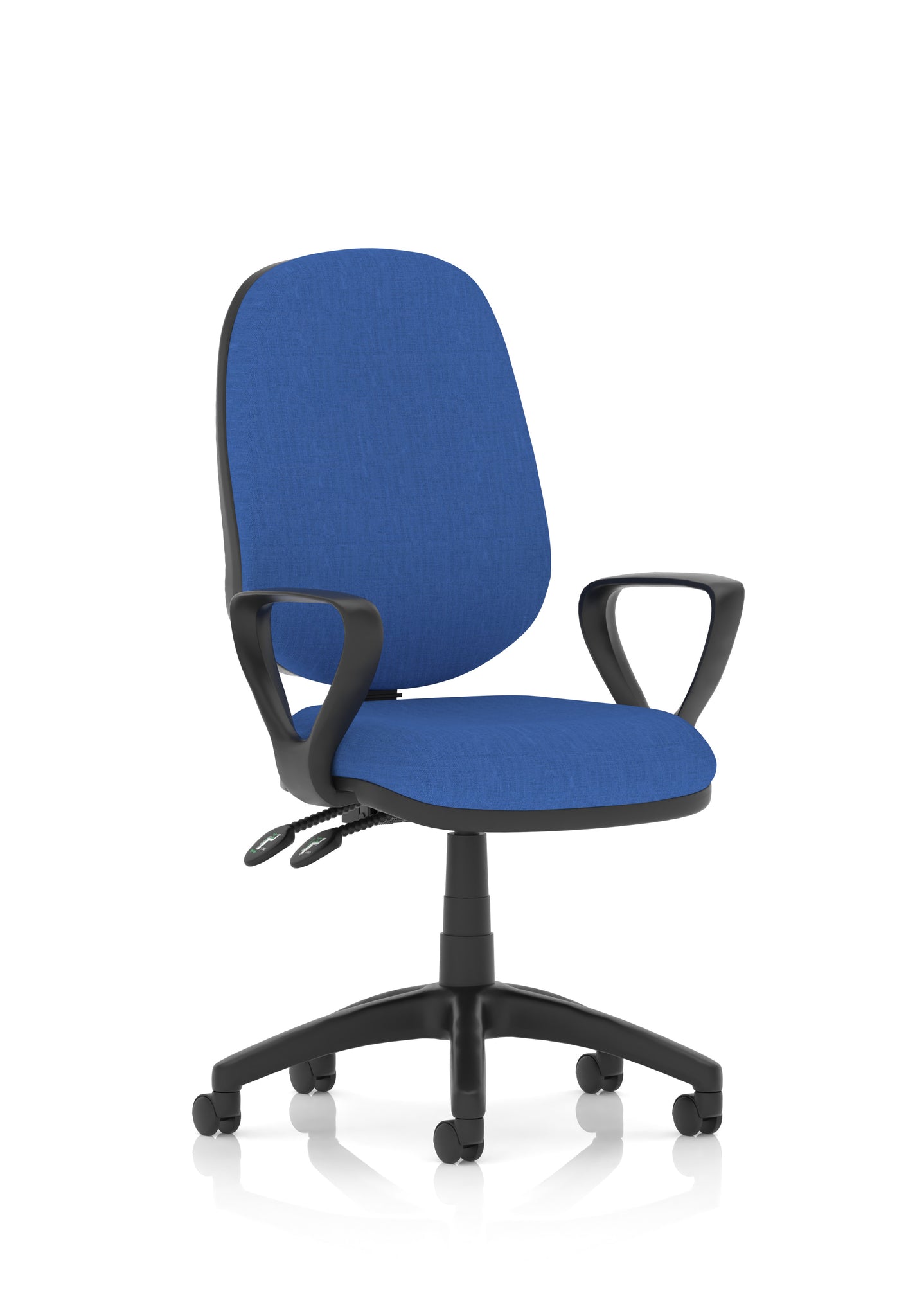 Luna II Ergonomic Task Operator Chair – Multiple Fabric Colours & Arm Options – Fabric & Nylon – Self-Assembly – 3 Year Mechanical Warranty