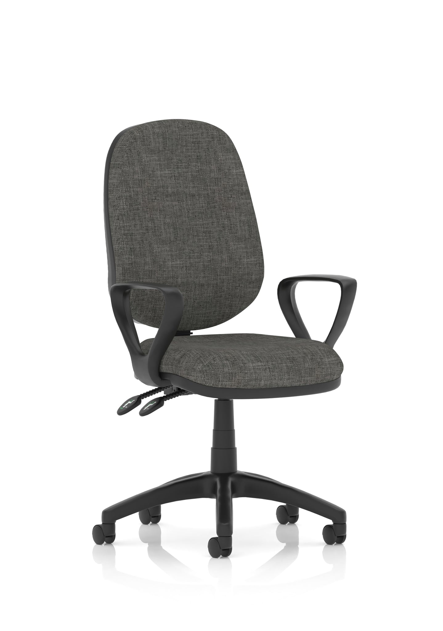 Luna II Ergonomic Task Operator Chair – Multiple Fabric Colours & Arm Options – Fabric & Nylon – Self-Assembly – 3 Year Mechanical Warranty
