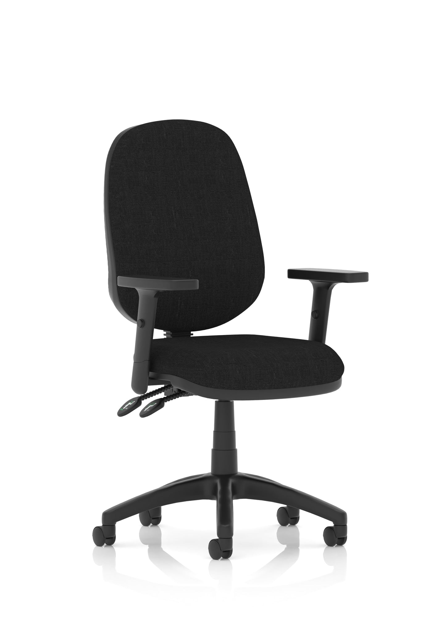 Luna II Ergonomic Task Operator Chair – Multiple Fabric Colours & Arm Options – Fabric & Nylon – Self-Assembly – 3 Year Mechanical Warranty