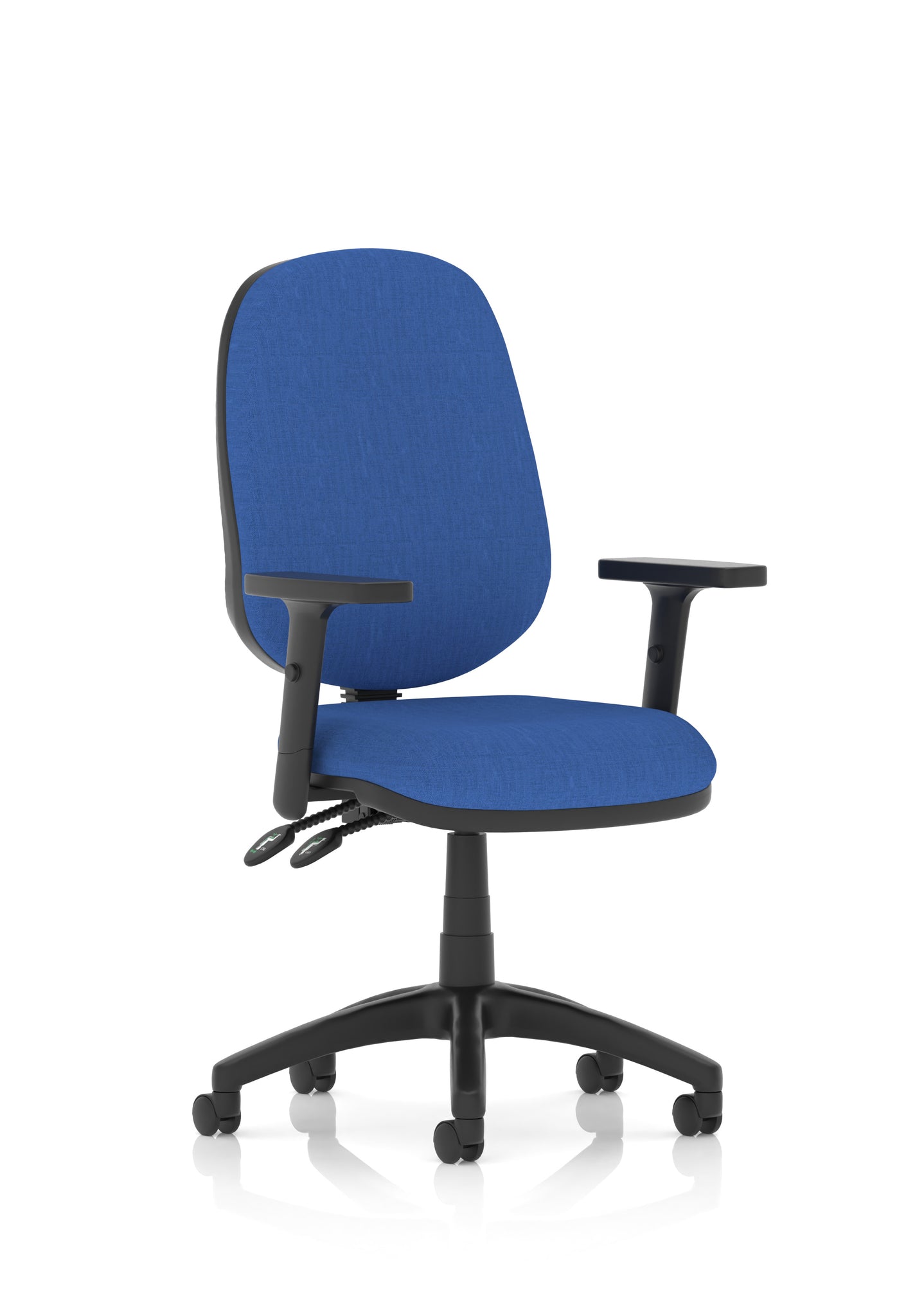 Luna II Ergonomic Task Operator Chair – Multiple Fabric Colours & Arm Options – Fabric & Nylon – Self-Assembly – 3 Year Mechanical Warranty