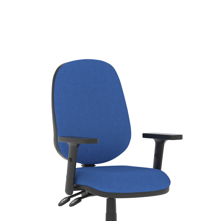 Luna II Ergonomic Task Operator Chair – Multiple Fabric Colours & Arm Options – Fabric & Nylon – Self-Assembly – 3 Year Mechanical Warranty