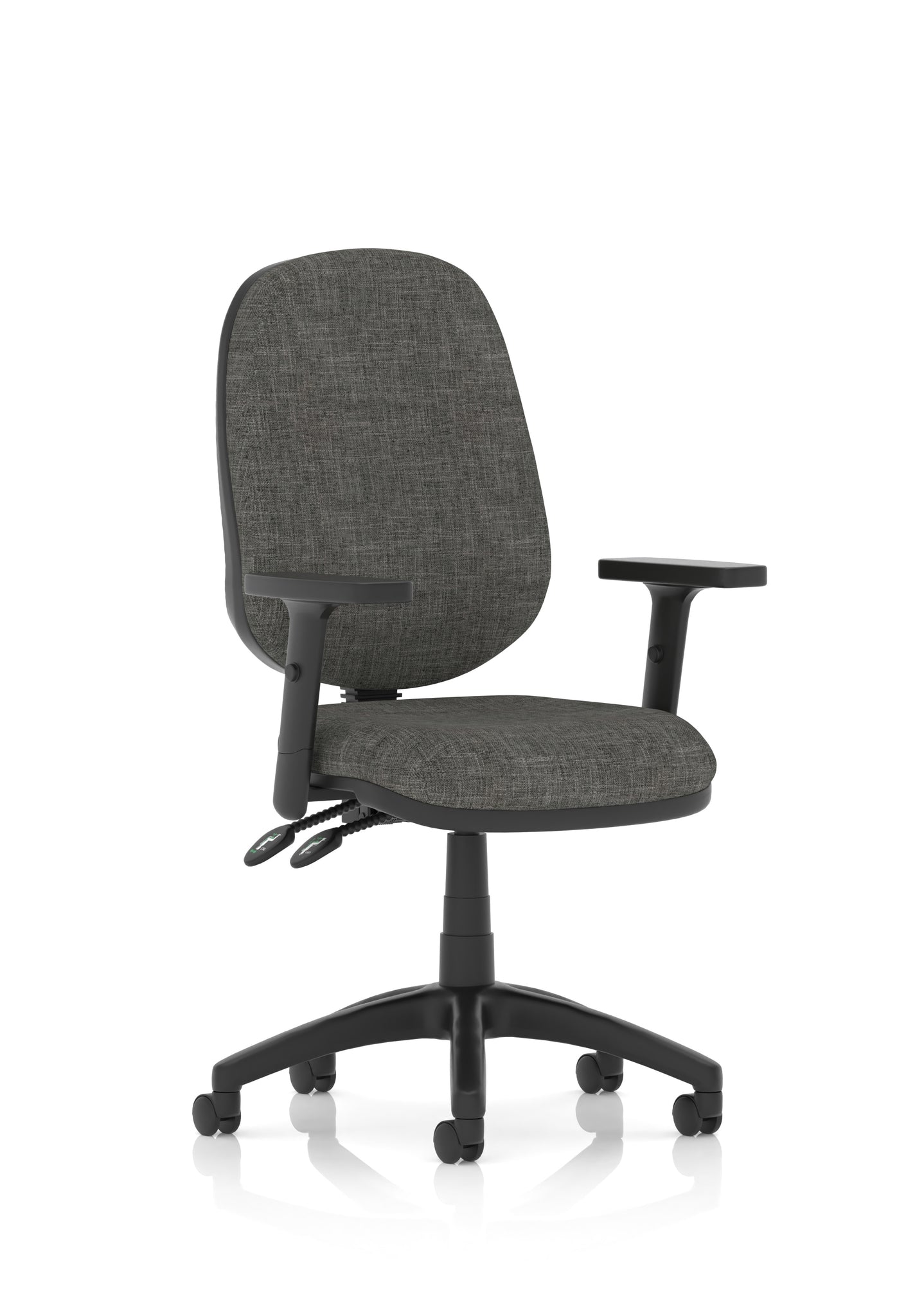 Luna II Ergonomic Task Operator Chair – Multiple Fabric Colours & Arm Options – Fabric & Nylon – Self-Assembly – 3 Year Mechanical Warranty