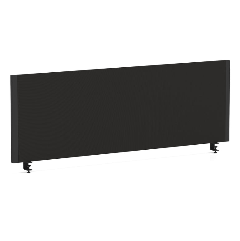 Evolve Impulse Plus Bench Screen – Black Frame, Black or Blue Fabric, 800–1800mm Widths – MFC & Steel Office Desk Divider, Self-Assembly, 5 Year Warranty