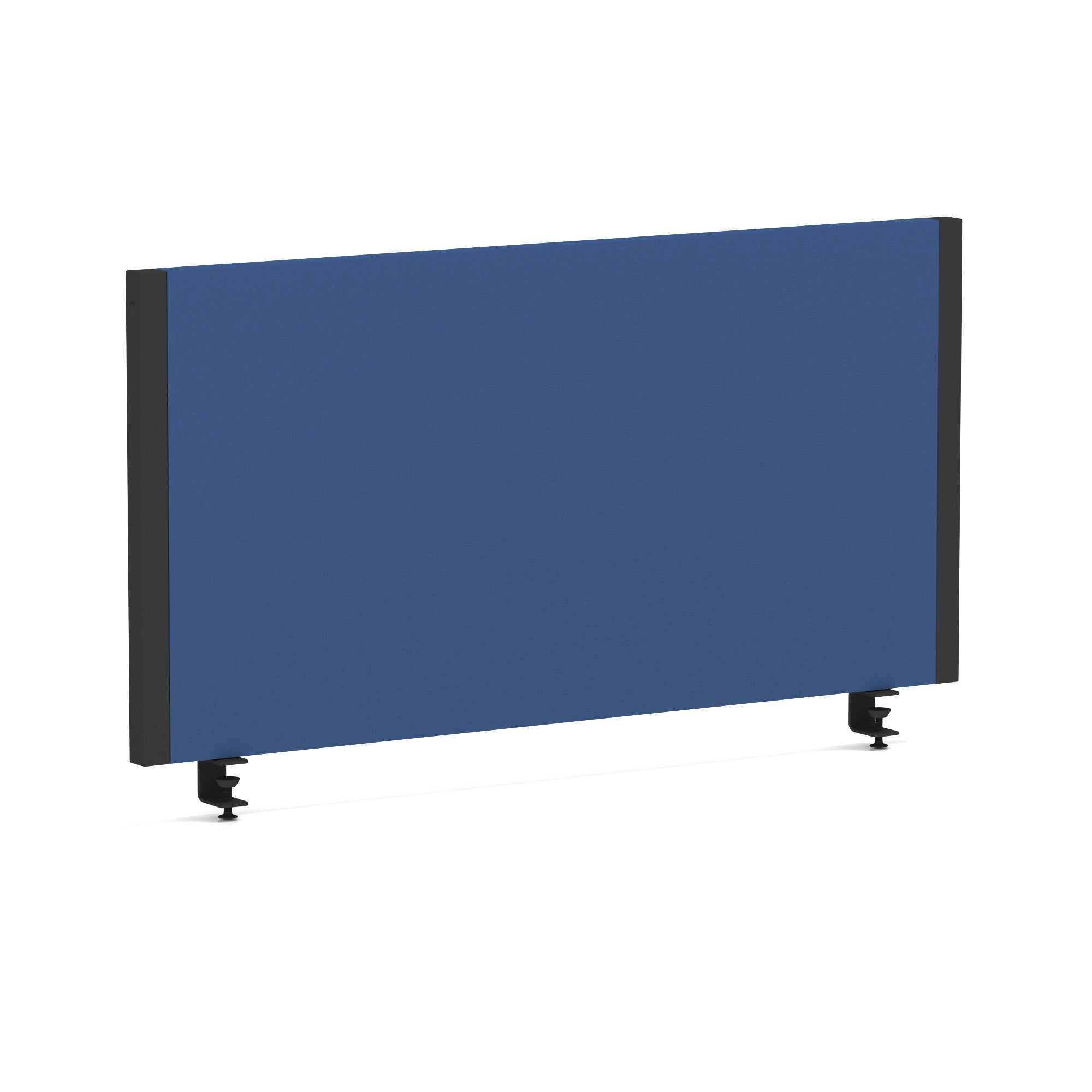 Evolve Impulse Plus Bench Screen – Black Frame, Black or Blue Fabric, 800–1800mm Widths – MFC & Steel Office Desk Divider, Self-Assembly, 5 Year Warranty