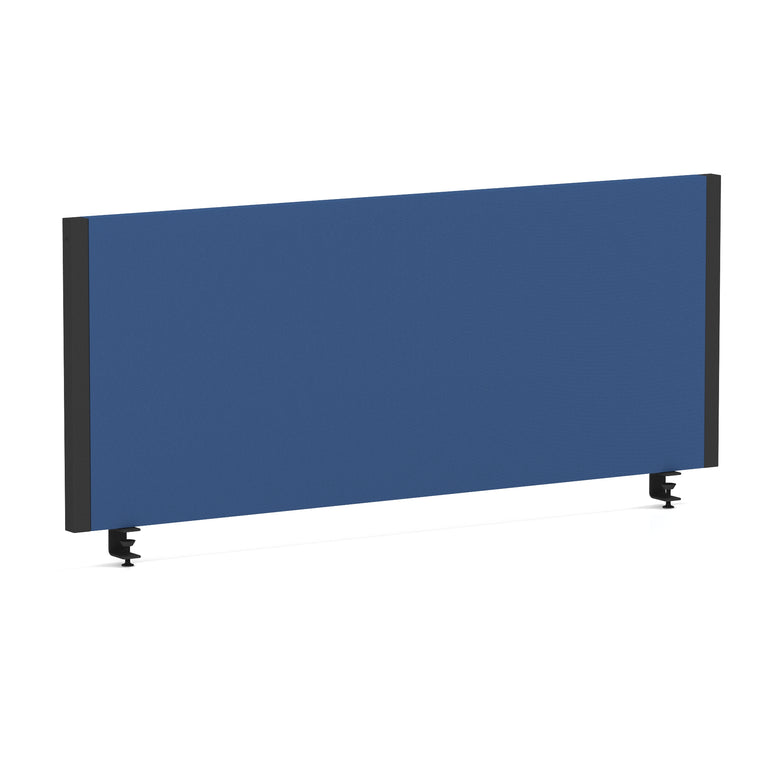 Evolve Impulse Plus Bench Screen – Black Frame, Black or Blue Fabric, 800–1800mm Widths – MFC & Steel Office Desk Divider, Self-Assembly, 5 Year Warranty