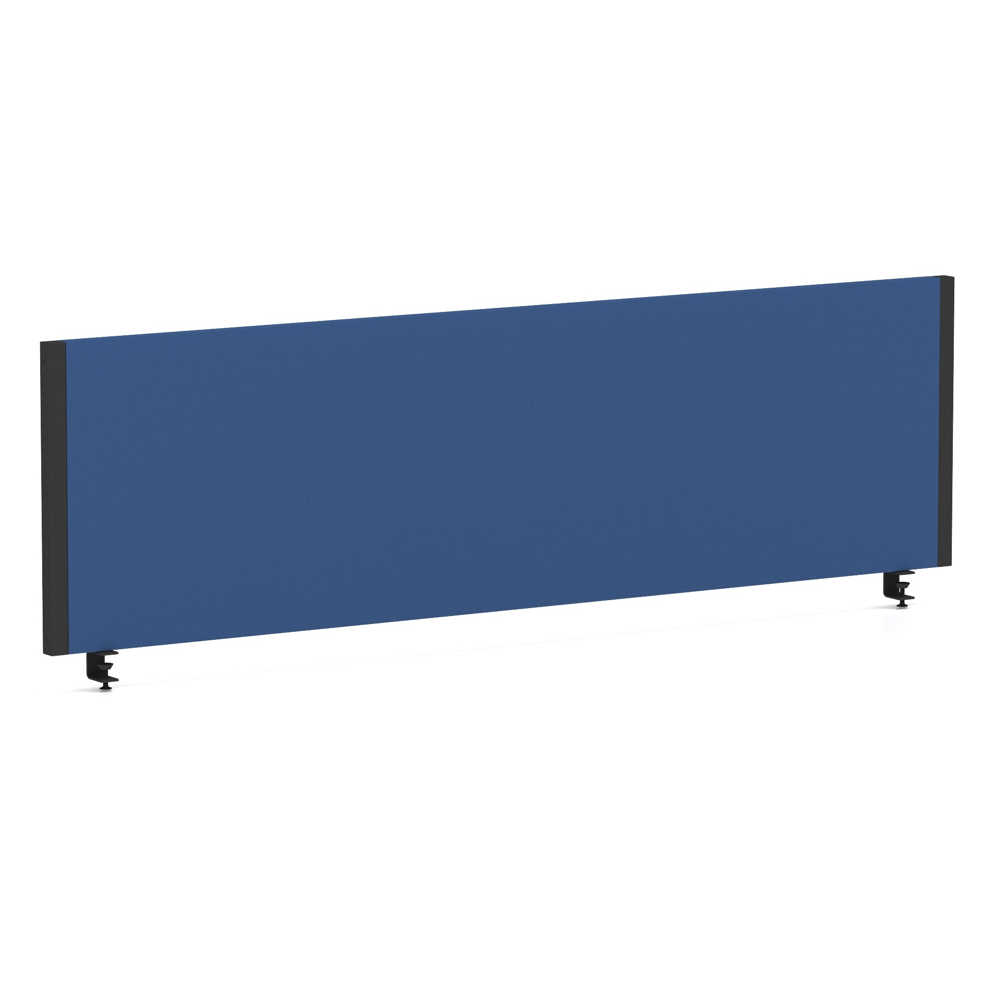 Evolve Impulse Plus Bench Screen – Black Frame, Black or Blue Fabric, 800–1800mm Widths – MFC & Steel Office Desk Divider, Self-Assembly, 5 Year Warranty