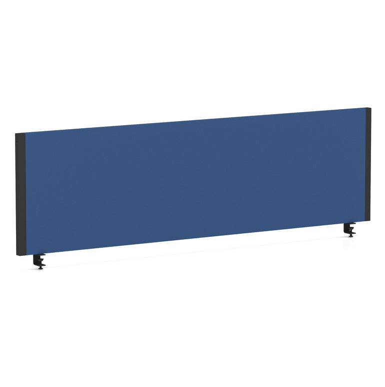 Evolve Impulse Plus Bench Screen – Black Frame, Black or Blue Fabric, 800–1800mm Widths – MFC & Steel Office Desk Divider, Self-Assembly, 5 Year Warranty