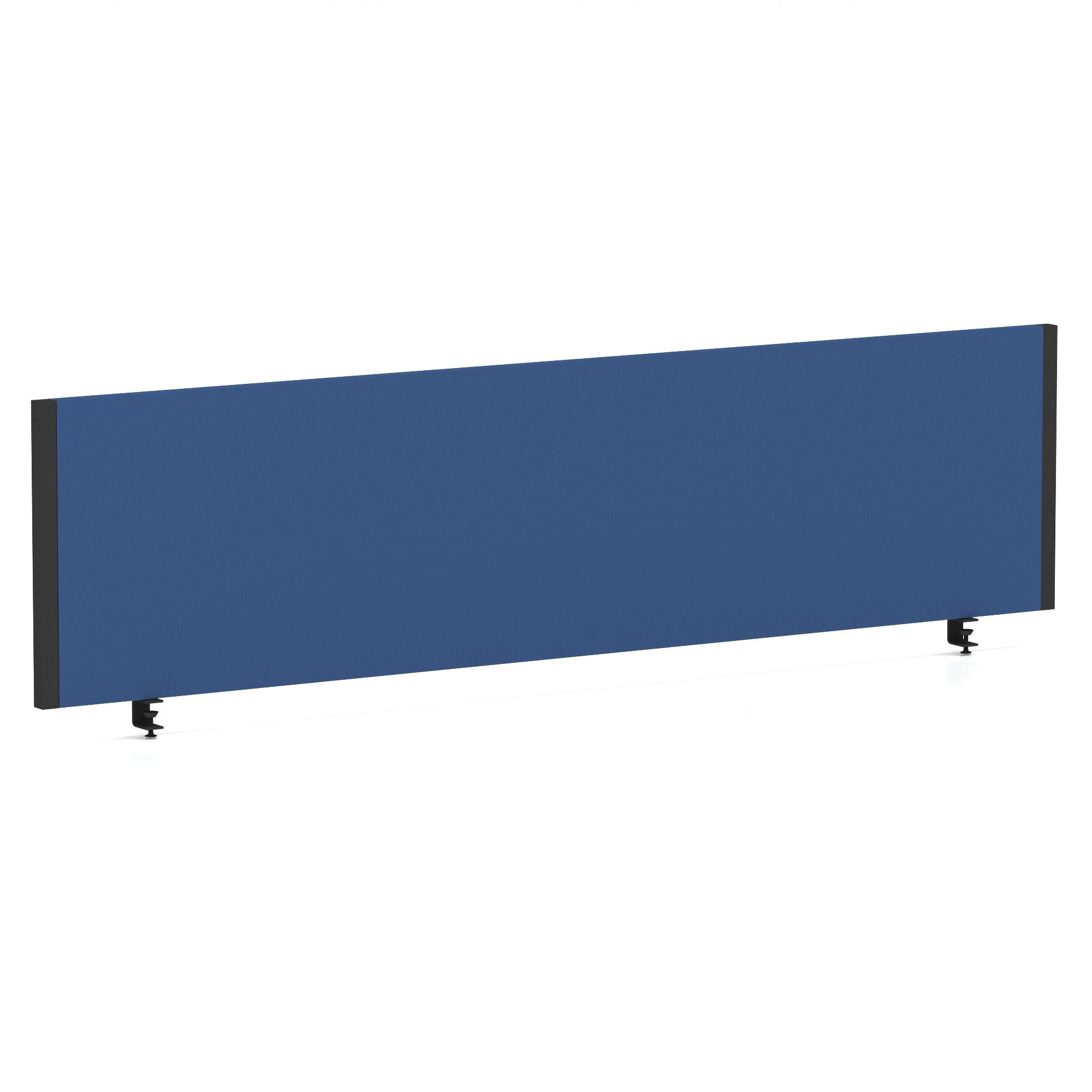 Evolve Impulse Plus Bench Screen – Black Frame, Black or Blue Fabric, 800–1800mm Widths – MFC & Steel Office Desk Divider, Self-Assembly, 5 Year Warranty