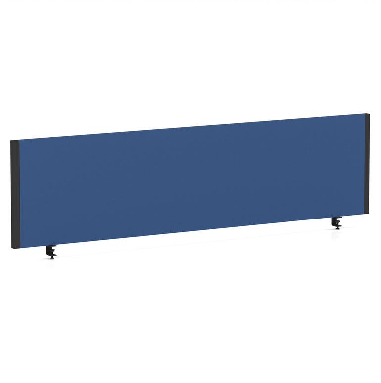Evolve Impulse Plus Bench Screen – Black Frame, Black or Blue Fabric, 800–1800mm Widths – MFC & Steel Office Desk Divider, Self-Assembly, 5 Year Warranty