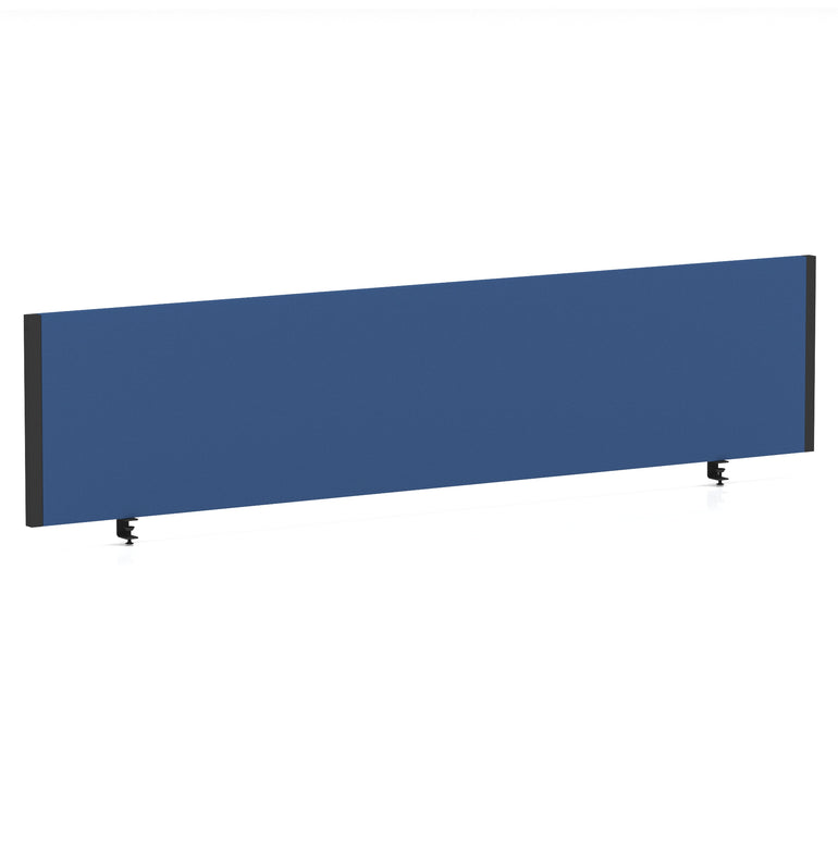 Evolve Impulse Plus Bench Screen – Black Frame, Black or Blue Fabric, 800–1800mm Widths – MFC & Steel Office Desk Divider, Self-Assembly, 5 Year Warranty