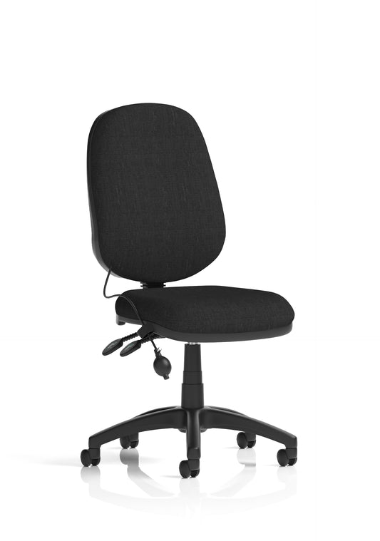 Eclipse Plus II Medium Back Task Operator Office Chair with Pump Lumbar Support, Multiple Colours & Arm Options, Fabric & Nylon, Self-Assembly, 3 Year Warranty