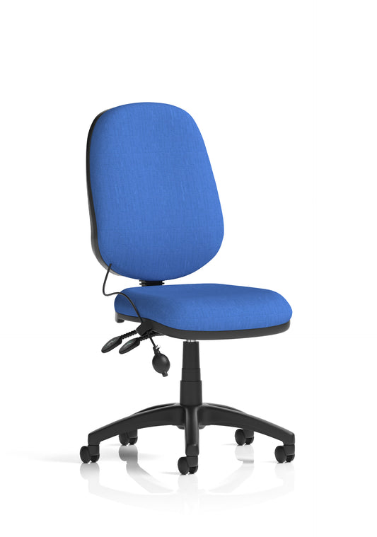 Eclipse Plus II Medium Back Task Operator Office Chair with Pump Lumbar Support, Multiple Colours & Arm Options, Fabric & Nylon, Self-Assembly, 3 Year Warranty