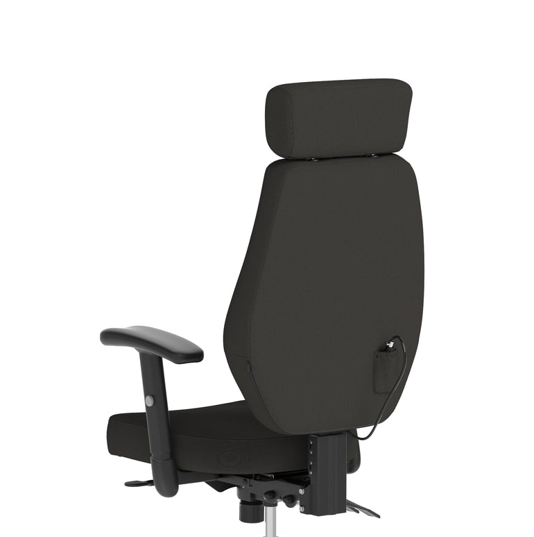 Nexus High Back Ergonomic Office Chair with Adjustable Arms & Headrest, Black Fabric, Self-Assembly, Durable Fabric & Nylon, 2 Year Warranty – Comfortable Task Operator Chair