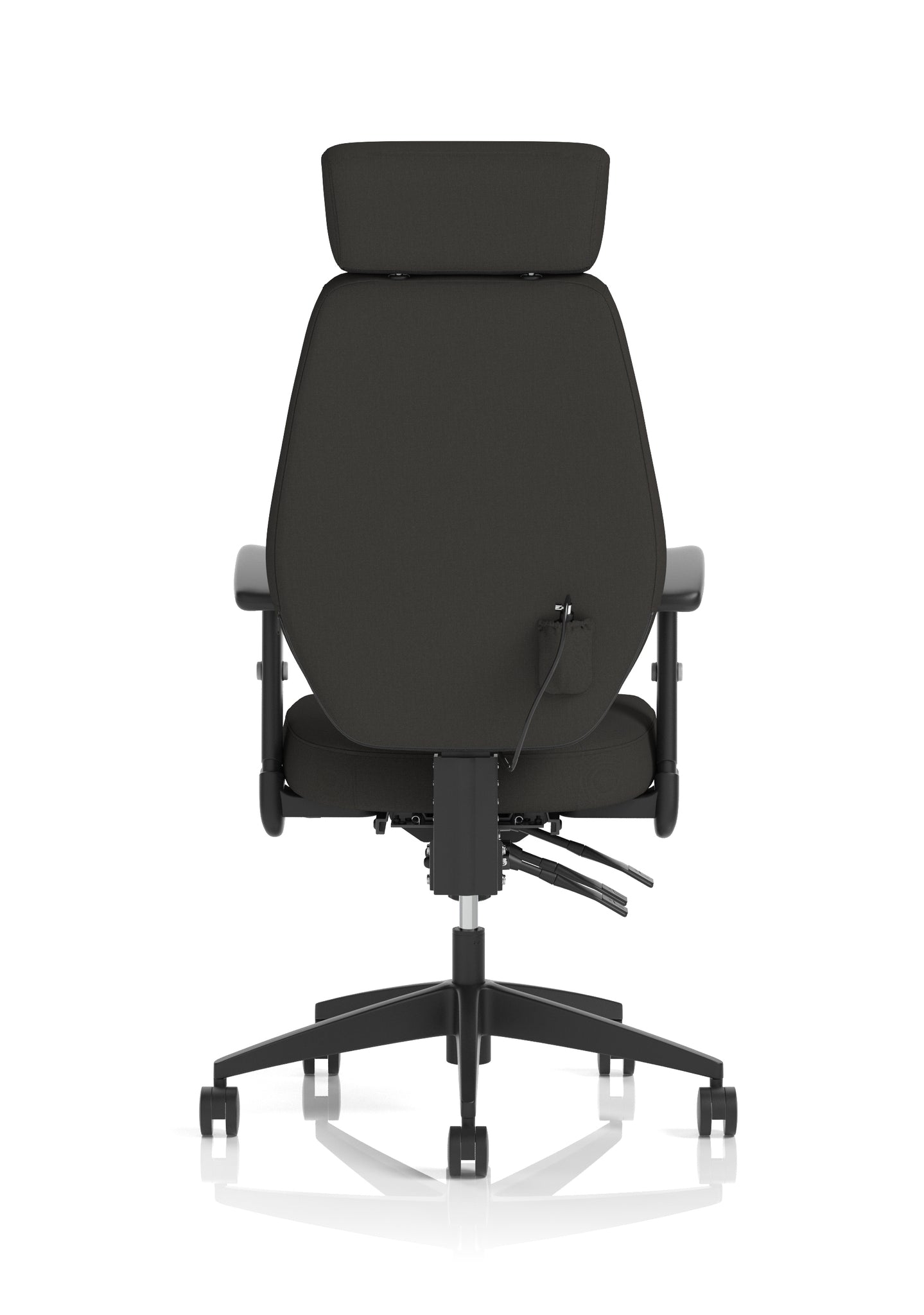 Nexus High Back Ergonomic Office Chair with Adjustable Arms & Headrest, Black Fabric, Self-Assembly, Durable Fabric & Nylon, 2 Year Warranty – Comfortable Task Operator Chair