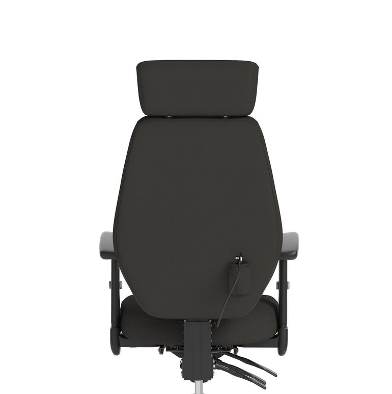 Nexus High Back Ergonomic Office Chair with Adjustable Arms & Headrest, Black Fabric, Self-Assembly, Durable Fabric & Nylon, 2 Year Warranty – Comfortable Task Operator Chair