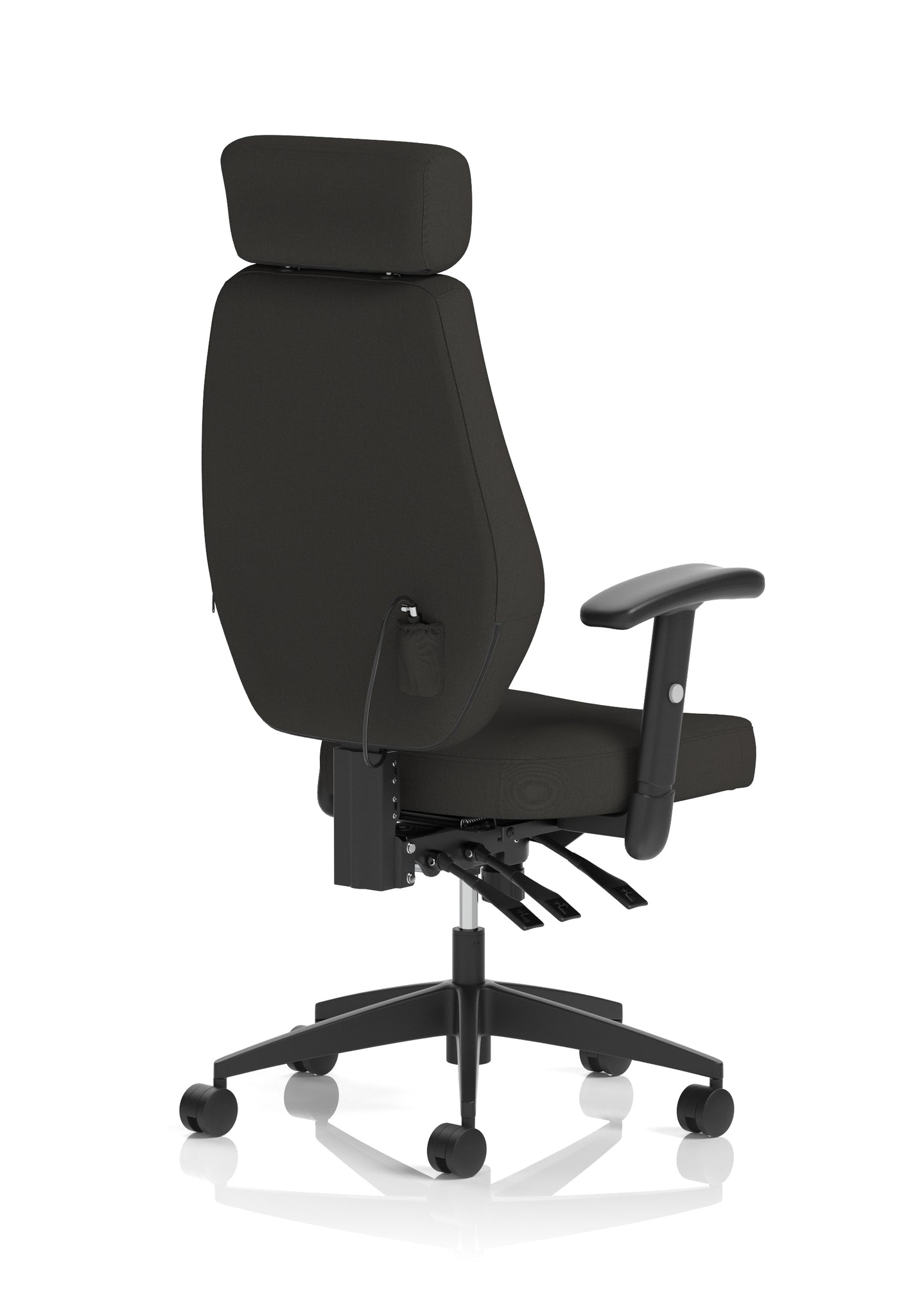 Nexus High Back Ergonomic Office Chair with Adjustable Arms & Headrest, Black Fabric, Self-Assembly, Durable Fabric & Nylon, 2 Year Warranty – Comfortable Task Operator Chair