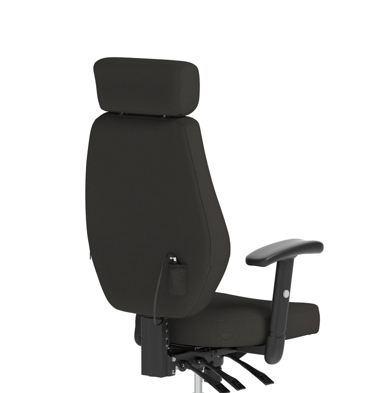 Nexus High Back Ergonomic Office Chair with Adjustable Arms & Headrest, Black Fabric, Self-Assembly, Durable Fabric & Nylon, 2 Year Warranty – Comfortable Task Operator Chair